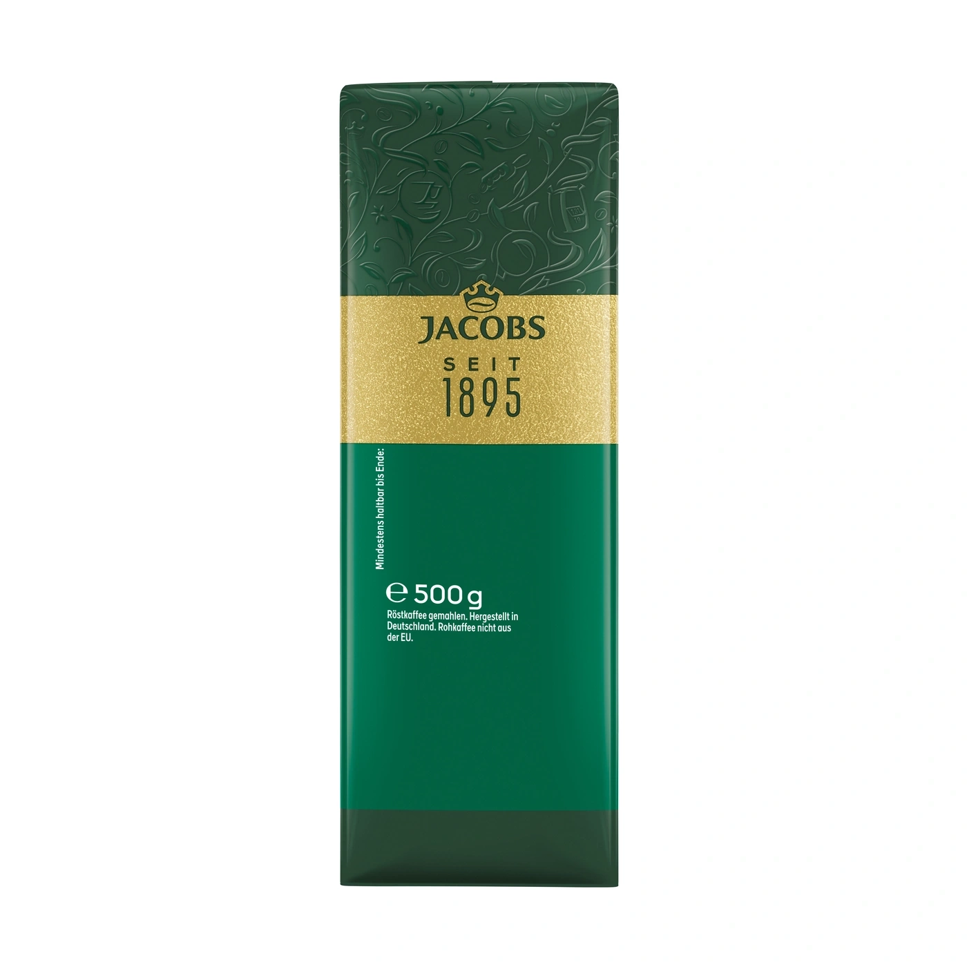 Jacobs Kaffee seit 1895 mit 500g Inhalt in grüner Verpackung
