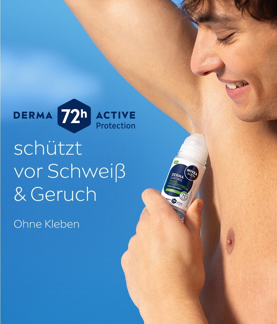 NIVEA Deodorant Men Derma Control Sensitiv Roll-On 6 x 50ml