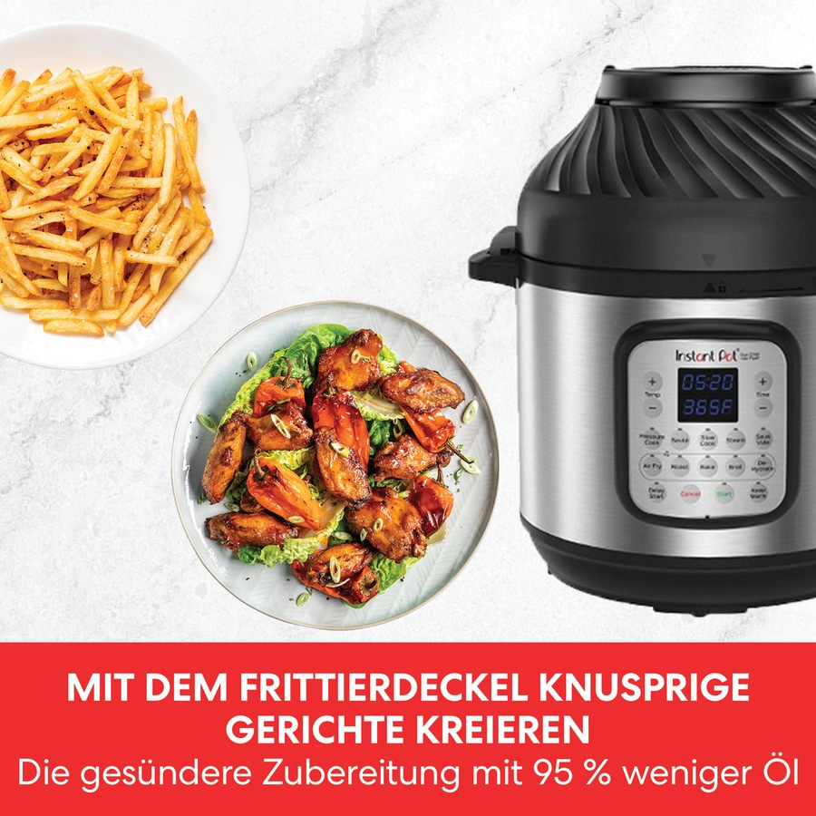 INSTANT POT Duo Crisp Multikocher 11-in-1 Heißluftfritteuse 5,7L Slow Cooker