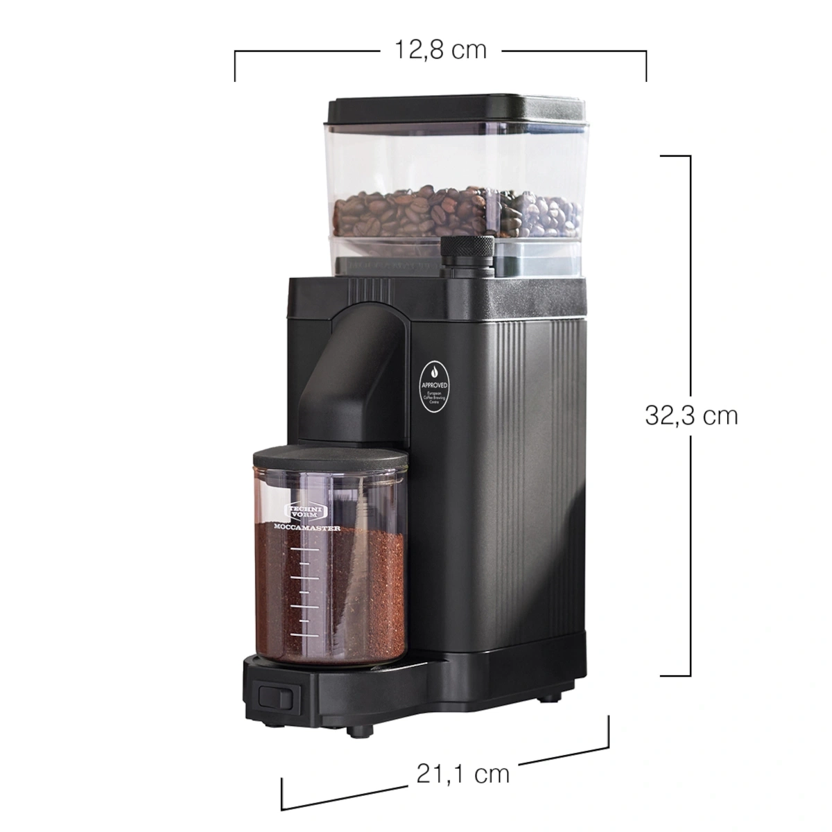 MOCCAMASTER Kaffeemühle KM5 Matt Black Mahlgradeinstellung schwarz B-WARE