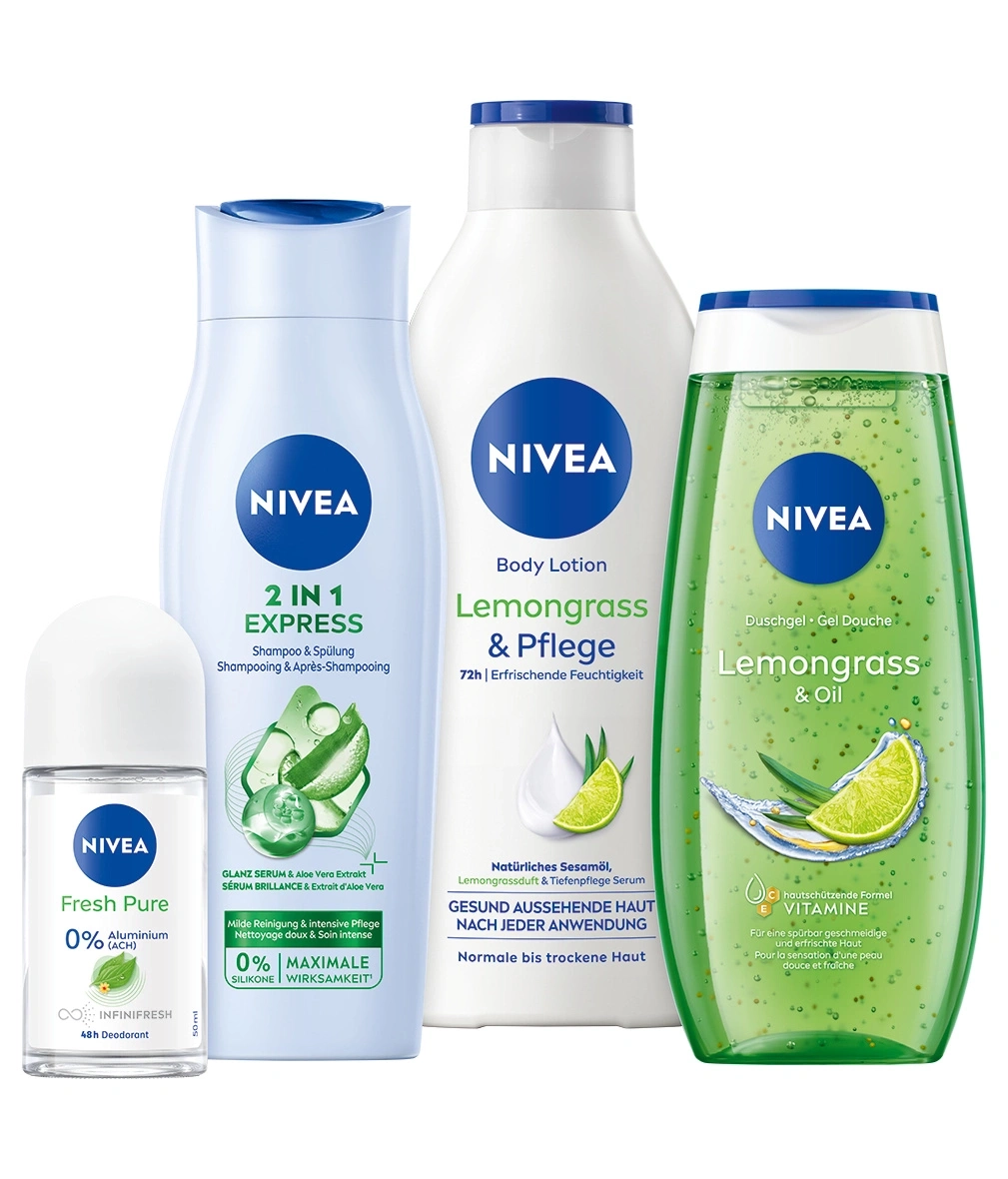 Nivea Produkte: Duschgel, Body Lotion, Shampoo, Deodorant