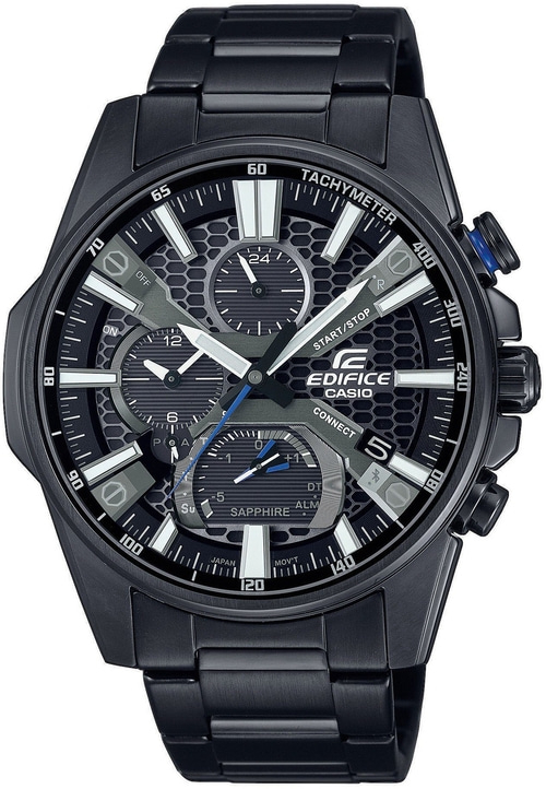 CASIO EDIFICE Smartwatch EQB-1200DC-1AER Solar Saphirglas Bluetooth 45mm schwarz