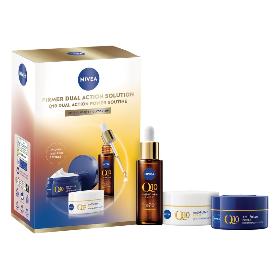 NIVEA Q10 Dual Action Power Routine 3er LSF 15 Anti-Falten Kollagen Booster NIVEA Q10 Dual Action Power Routine 3er LSF 15 Anti-Falten Kollagen Booster