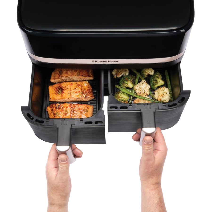 RUSSELL HOBBS Heißluftfritteuse 2 Kammern 9 L Rapid Airfryer Satisfry 27680-56