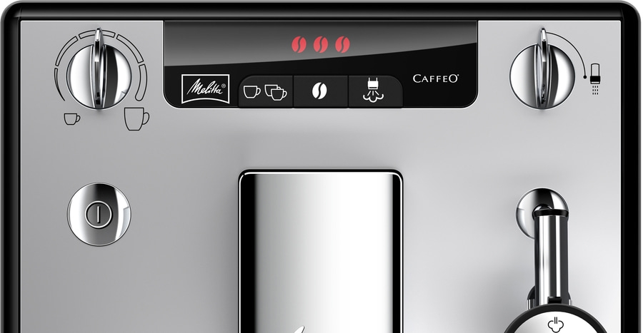 MELITTA Kaffeevollautomat Solo & Perfect Milk E 957-203 Silber kompakt