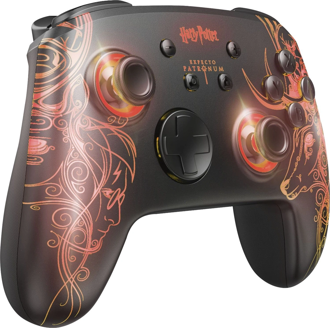 Ein Harry Potter Controller mit dem Spruch "Expecto Patronum".