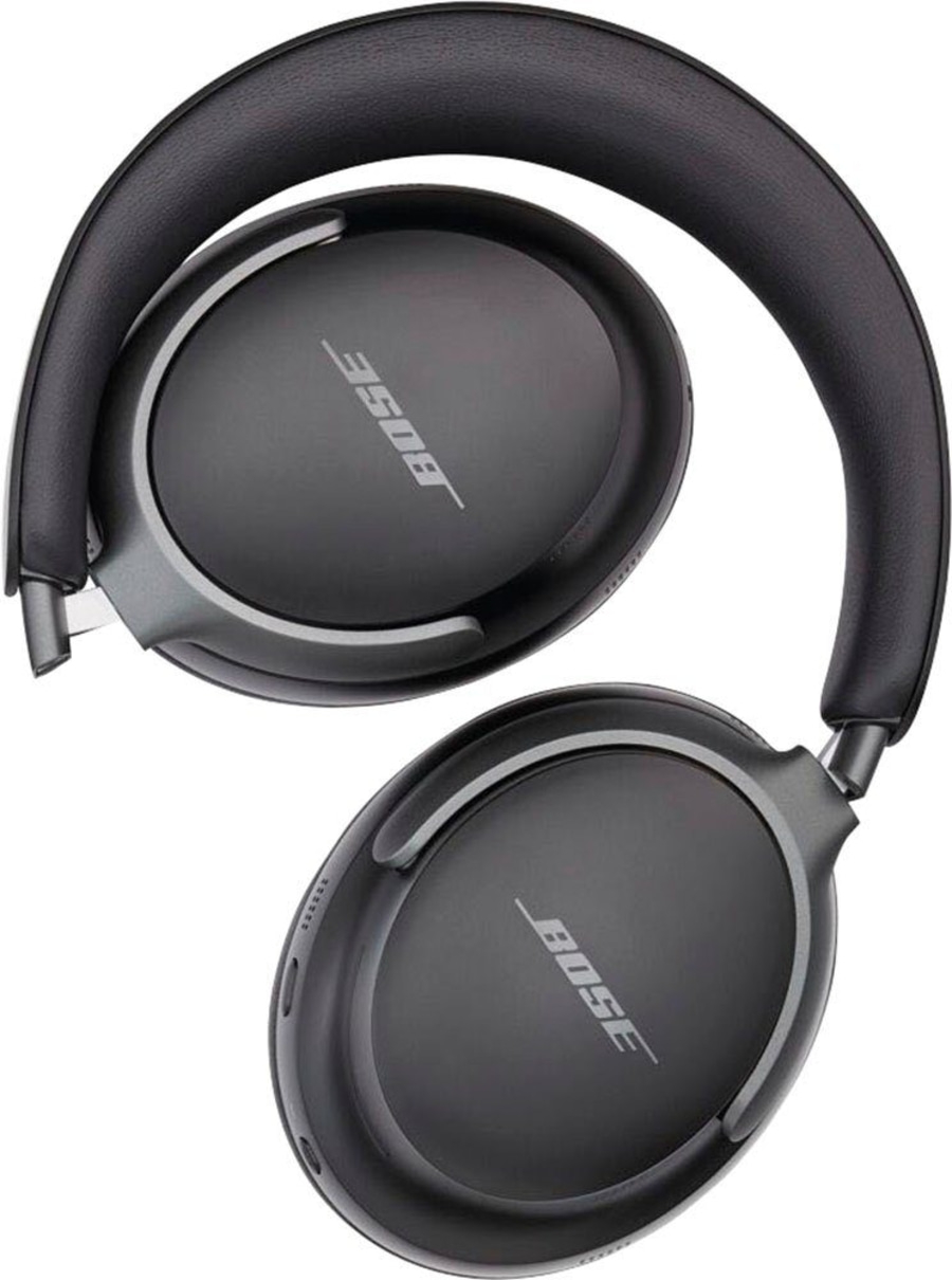 Bose Kopfhörer, schwarz, Over-Ear-Design, gefaltet, Logo sichtbar, Studio-Qualität