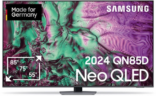 Samsung Fernseher, 2024 QN85D Neo QLED, Made for Germany, 85", 75", 55".