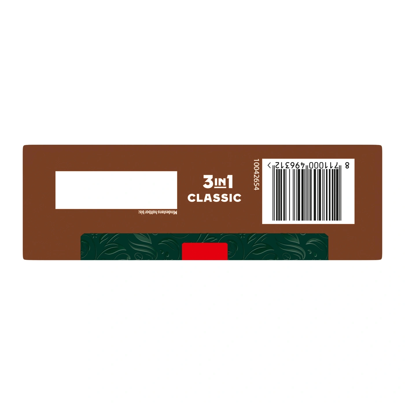 Brauner Karton mit 3in1 Classic und Barcode