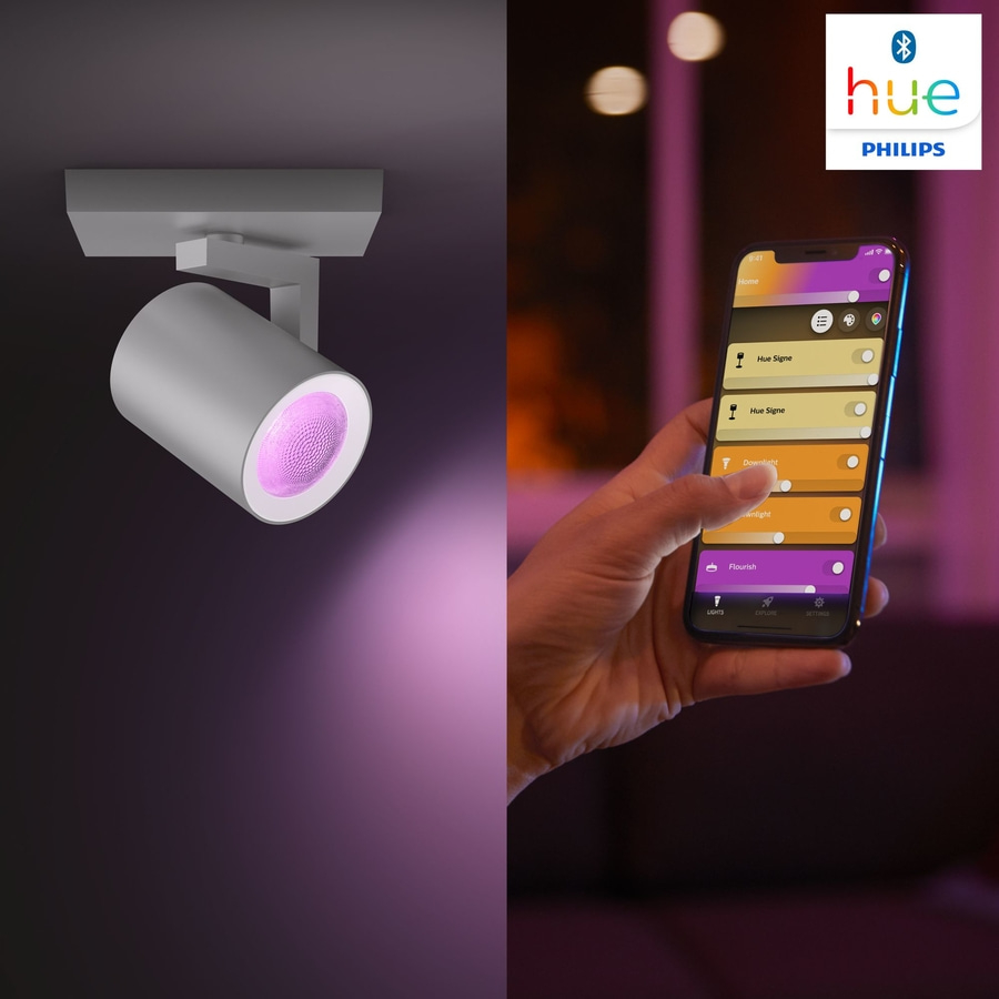 PHILIPS Hue White & Color Ambiance Argenta LED 3er-Spot Bluetooth 5,7W silber