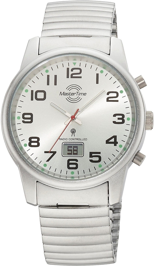 MASTER TIME Herren Armbanduhr Super Power MTGA-10822-42M Quarz Funk 41mm B-WARE
