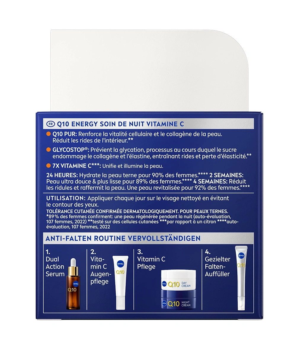 Nivea Q10 Nachtcreme mit Vitamin C und Anti-Falten-Routine