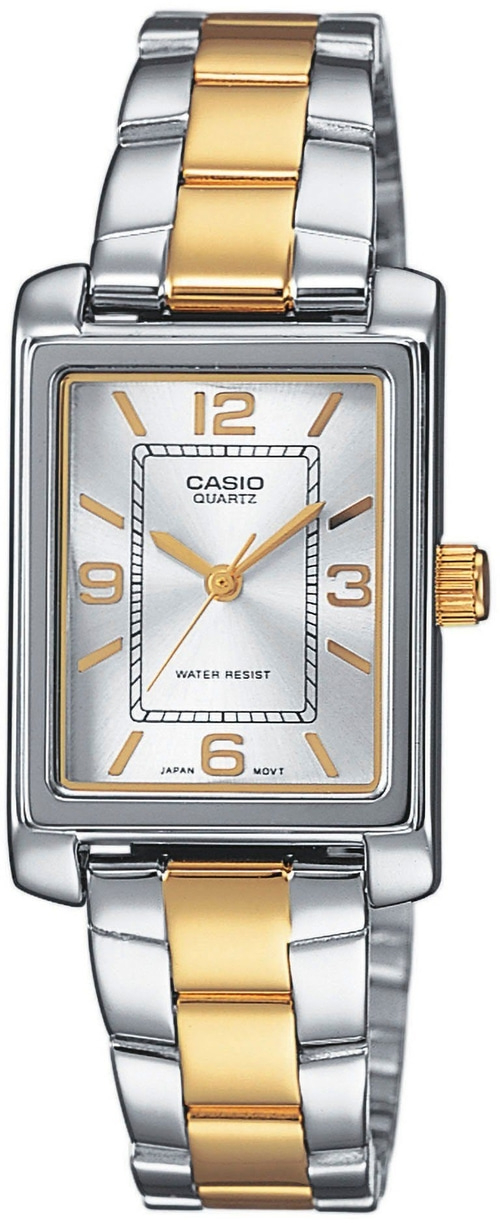 CASIO Damenarmbanduhr LTP-1234PSG-7AEG Quarzuhr Analog Edelstahl 32x21mm B-WARE