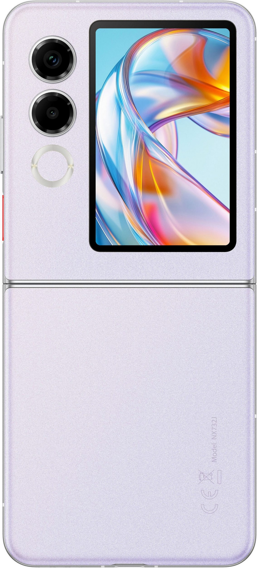 NUBIA Flip 2 6,9Zoll 5G Smartphone Android OLED 256GB 50MP NFC WLAN lila B-WARE