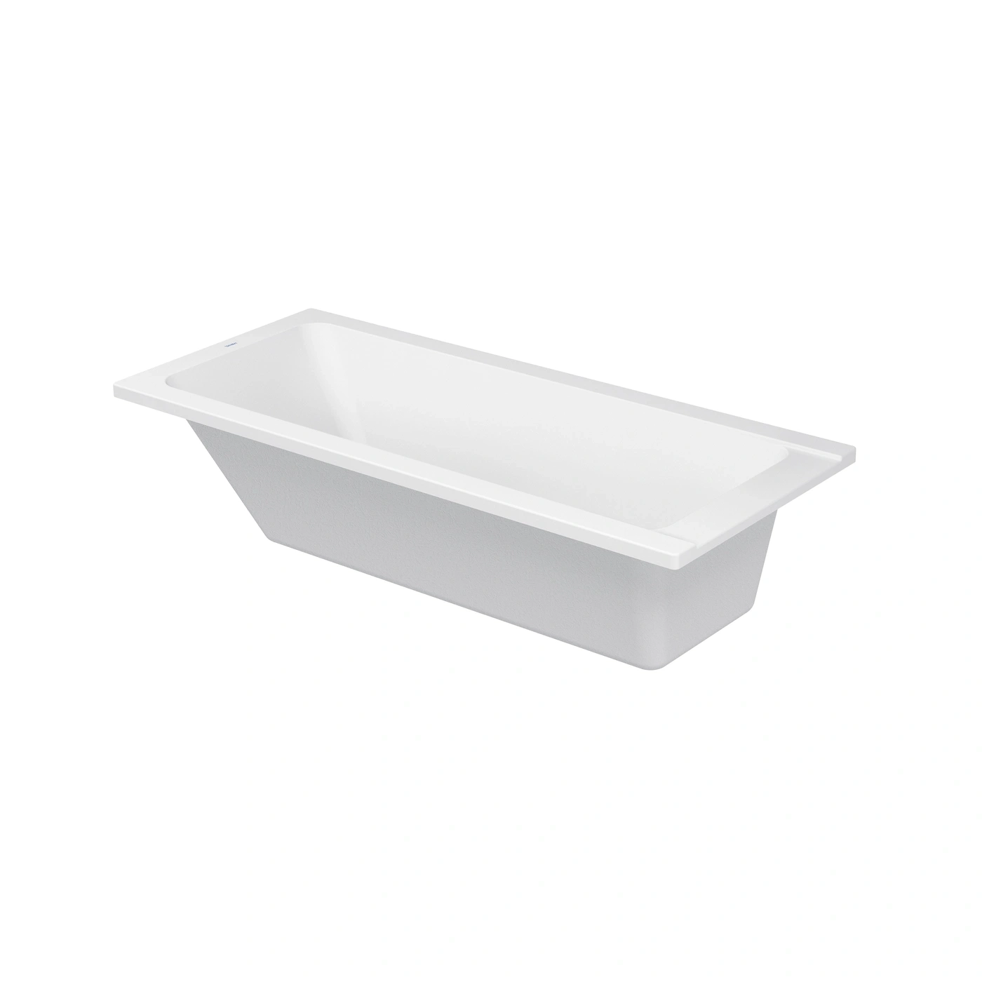 Weisse Badewanne, rechteckig, minimalistisch, modernes Badezimmer, Sanitärkeramik
