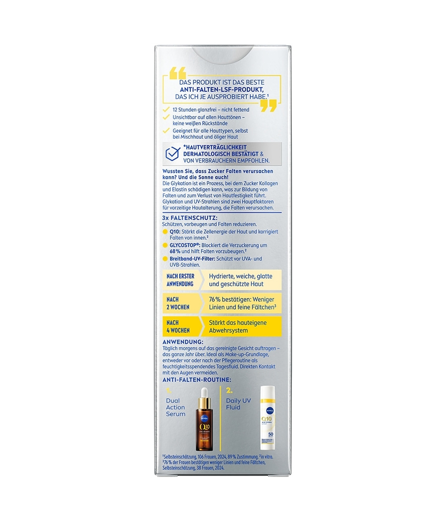 NIVEA Q10 Anti-Falten EXPERTE Dual Action Serum 30 ml + Daily Fluid 40 ml
