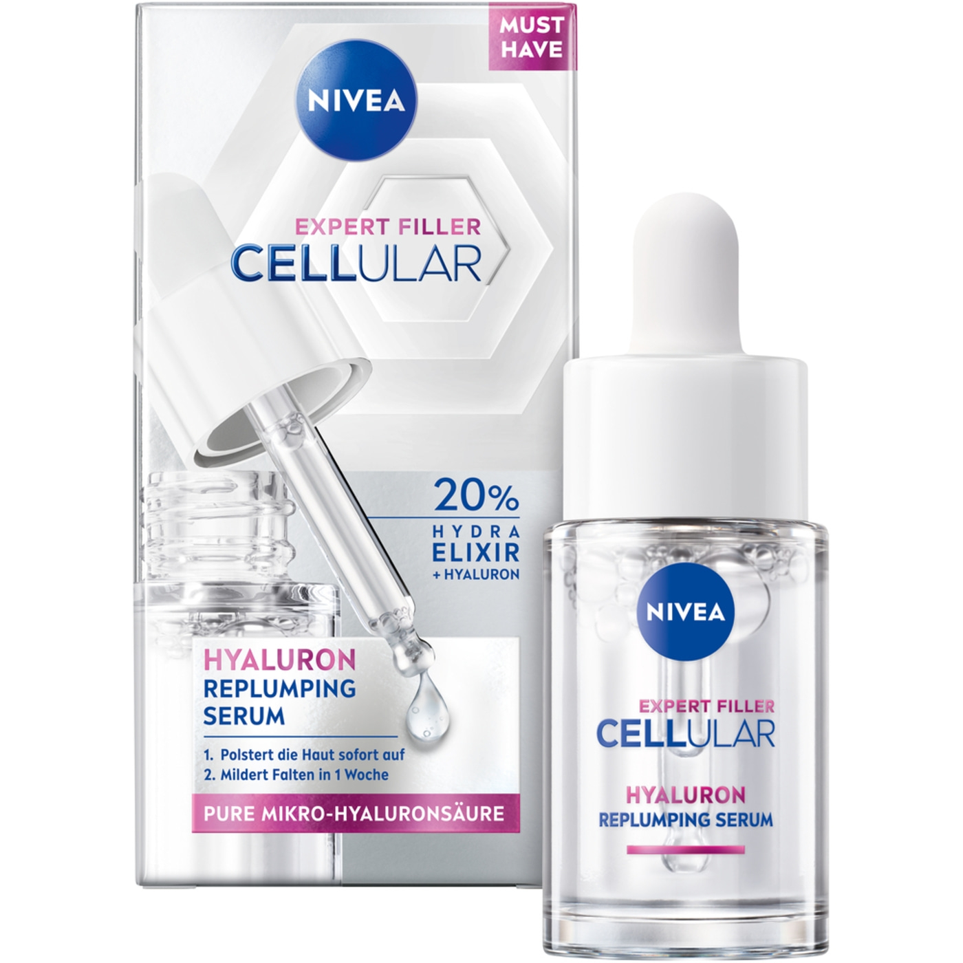 NIVEA LUMINOUS630® Skin Glow Instant Serum +Expert Filler Hyaluron +Tagespflege