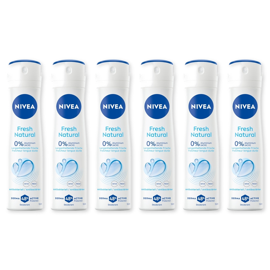 NIVEA Deodorant Fresh Natural Deo Spray 6 x 150ml