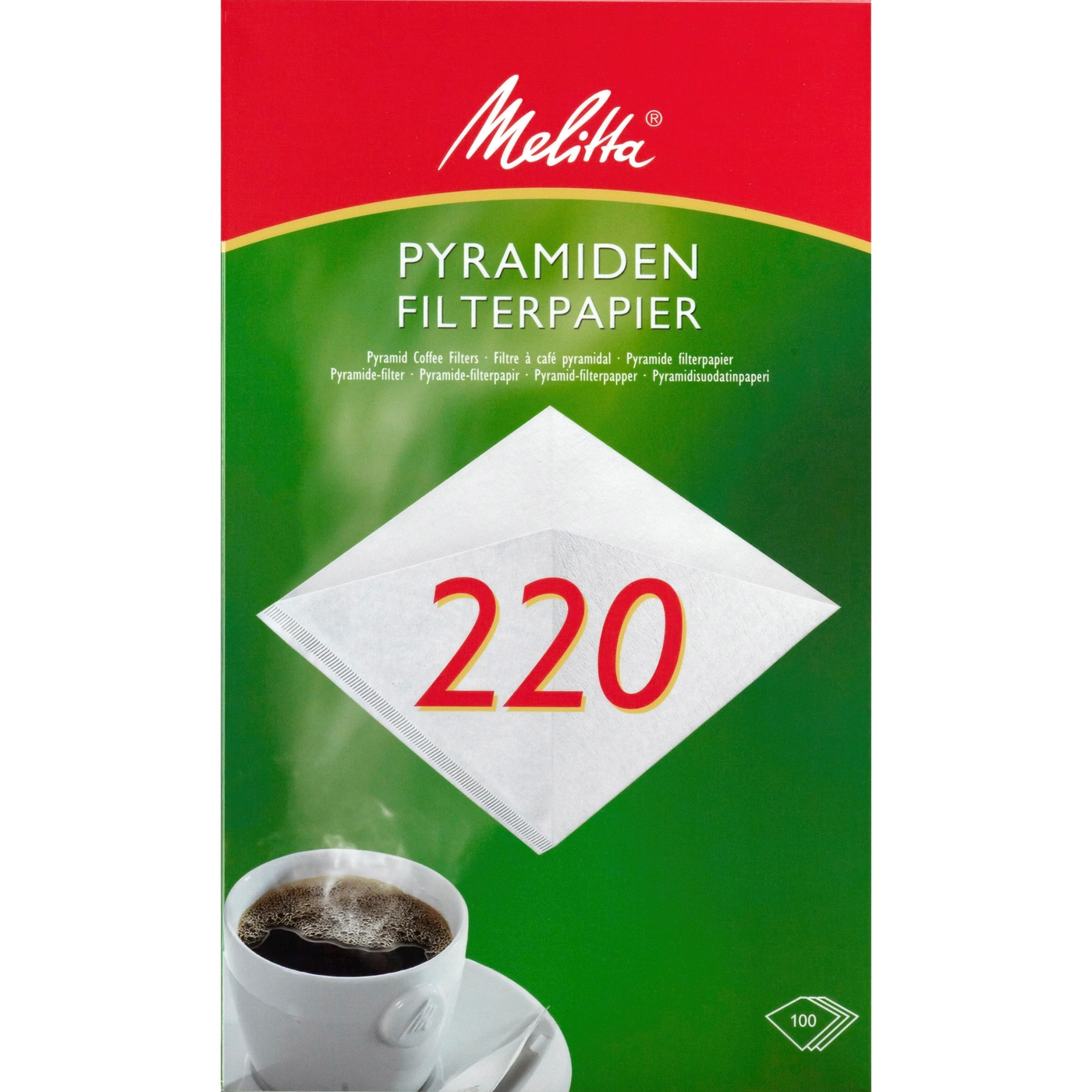 MELITTA Kaffeefilter Pyramiden Filterpapier PA SF 220 G Filter