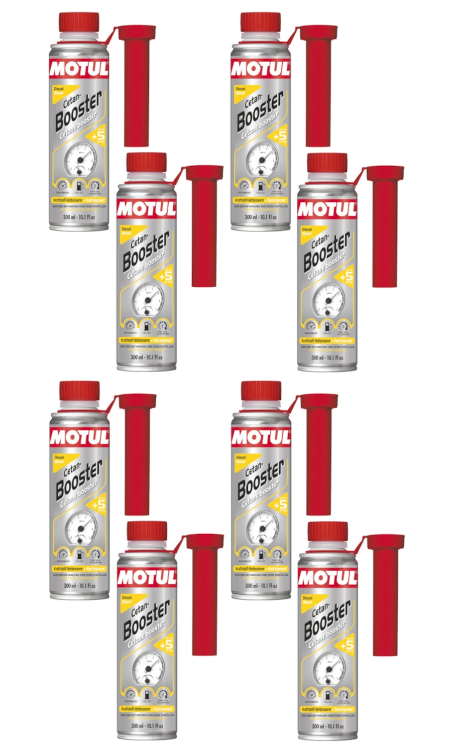 8x MOTUL 300ml Cetane Booster Diesel Reiniger Additiv Cetan Dieselzusatz