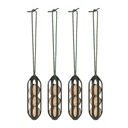 4 x ROSENDAHL 20673 Birds Kugelfutterspender Vogelfutterspender grün NEU