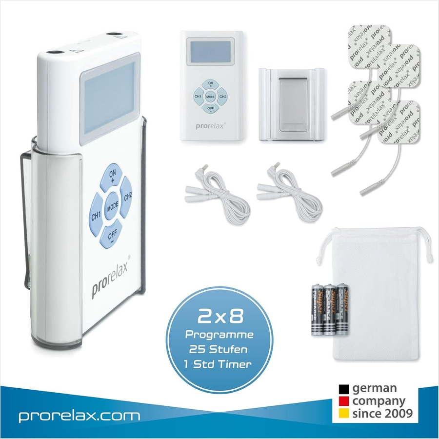 PRORELAX TENS/EMS Duo Elektrostimulationsgerät 39263 Reizstrom Muskelaufbau NEU