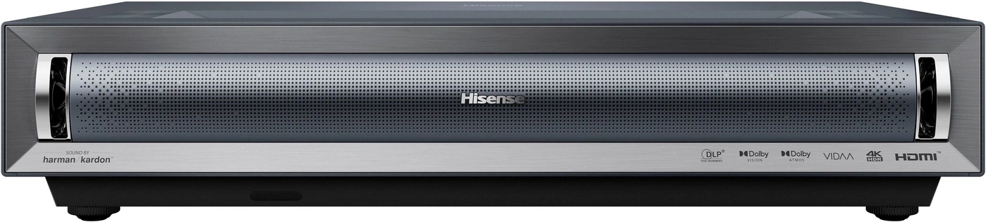Ein Hisense Laser TV mit Harman Kardon Sound und 4K HDR Unterstützung