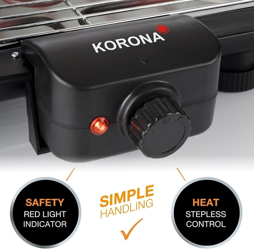 KORONA Elektrogrill 46117 Elektrischer Barbecue Tischgrill stufenlos 2200W NEU