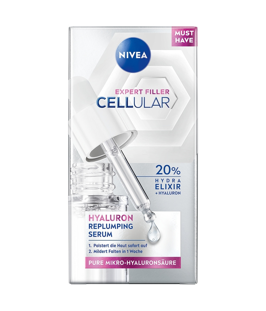 Nivea Cellular Hyaluron Replumping Serum, Anti-Falten-Serum, Hautpflege, Gesichtspflege