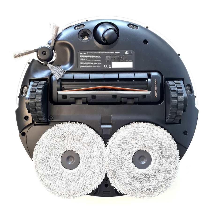 Roboterstaubsauger mit Bürste und Wischtüchern, Modell RLP53HE, hergestellt in China
