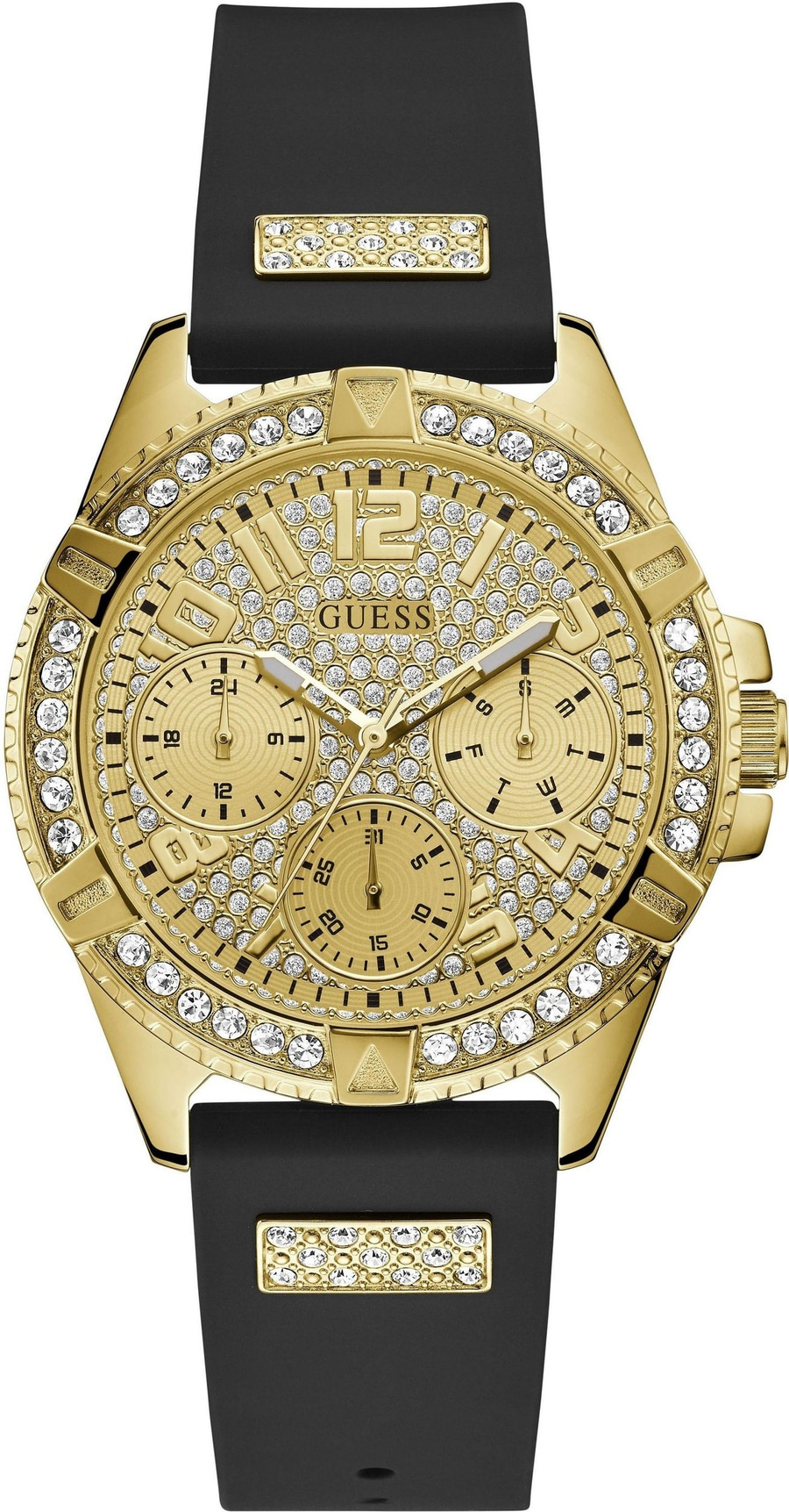 GUESS Damen Armbanduhr Multifunktionsuhr LADY FRONTIER, W1160L1 Damenuhr Uhr