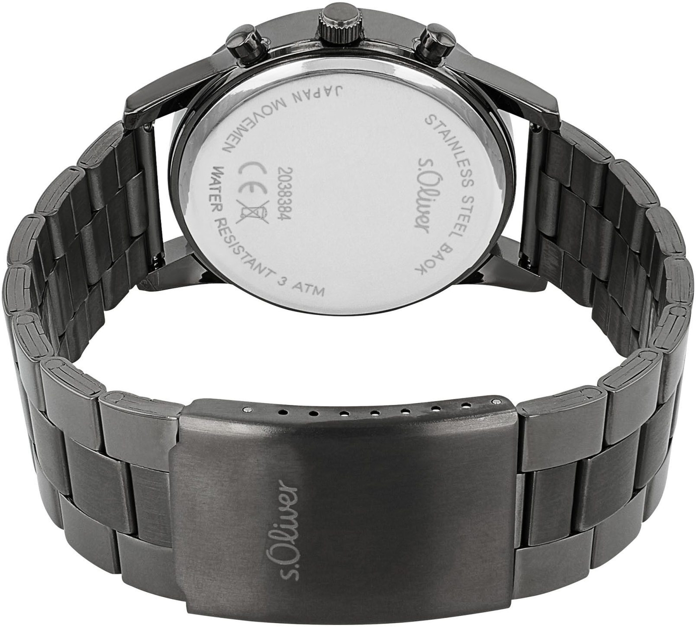 S.OLIVER Herren Armbanduhr 2038384 Quarz Chronograph Stoppfunktion 42mm