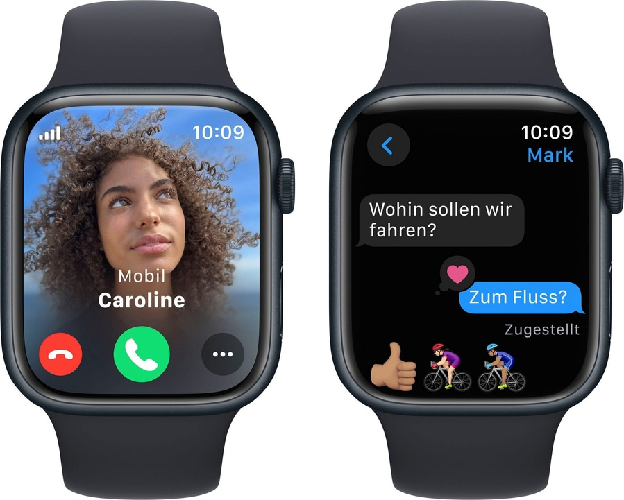 APPLE Watch S9 GPS + Cell 45mm Alugehäuse Sportband Mitternacht MRMC3QF/A B-Ware