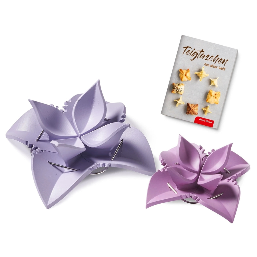 BETTY BOSSI Dumpling Maker Teigformer aus Kunststoff Metall Violett Weiß NEU