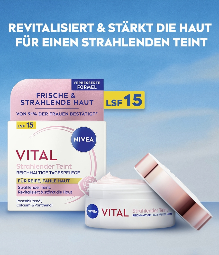 NIVEA VITAL Strahlender Teint Reichhaltige Tagespflege 50ml LSF 15
