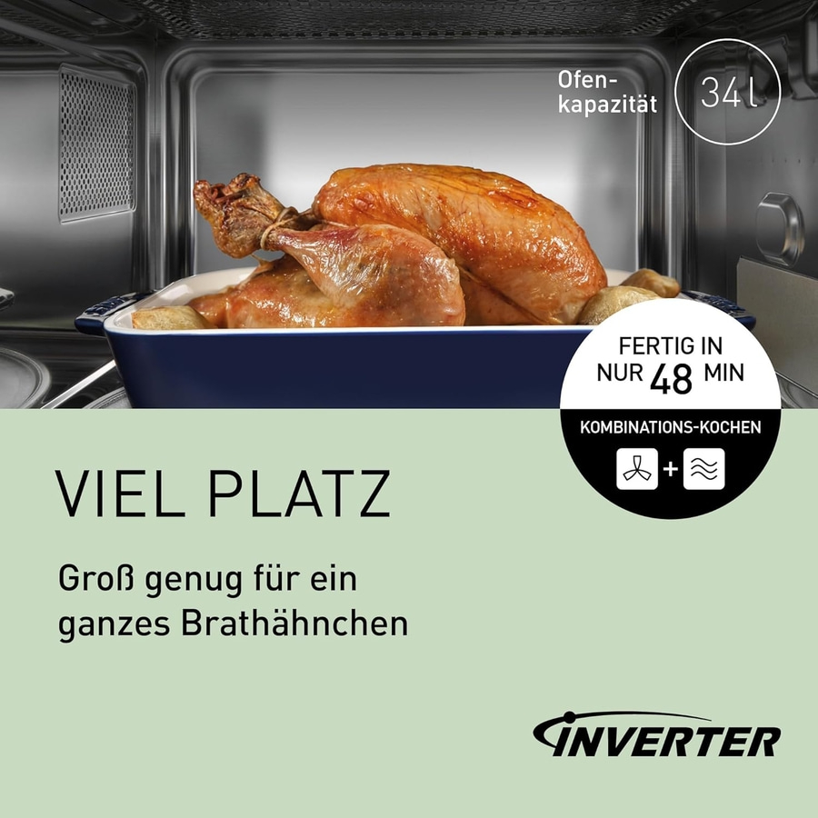 PANASONIC 4in1 Kombigerät Air Fryer + Mikrowelle + Grill + Heißluft NN-CD88QSEPG