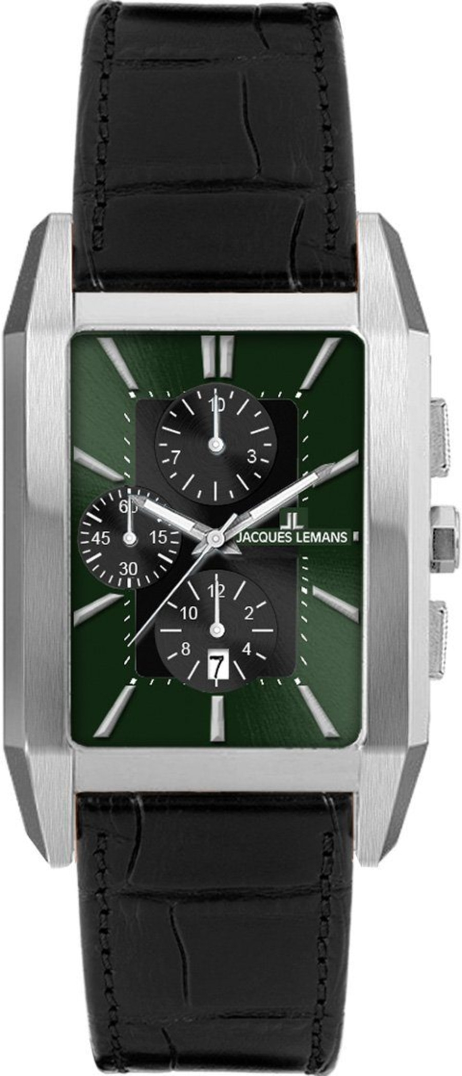 JACQUES LEMANS Herrenarmbanduhr 1-2161E Quarz Chronograph Datum 34x52 mm B-WARE