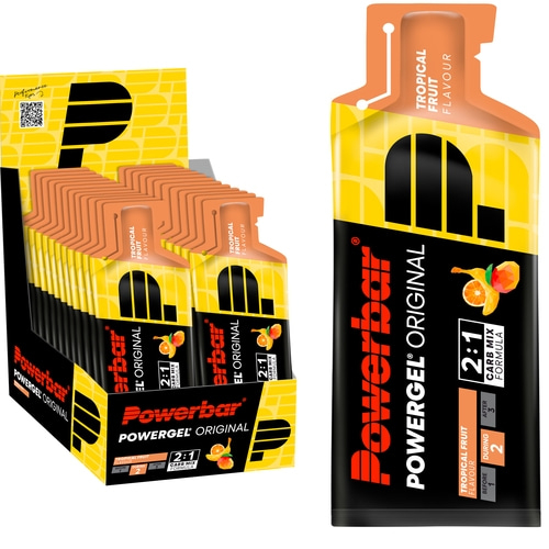 POWERBAR PowerGel Fruit Tropical Fruit High Carb Energie Gel Natrium 24 x 41 g