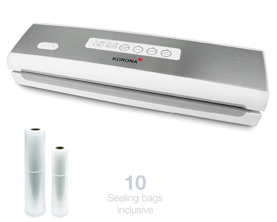 KORONA ELECTRIC 4-in-1 Vakuumierer 28000 28cm Sous Vide Garen 110W weiß NEU