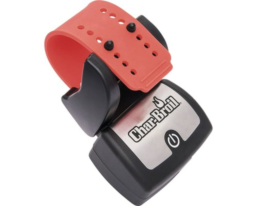 Char-Broil Grillthermometer mit rotem Armband und schwarzem Gehäuse