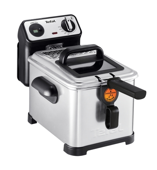 TEFAL Fritteuse Filtra Pro FR5111 3 Liter Öl Edelstahl für 800 g Pommes silber