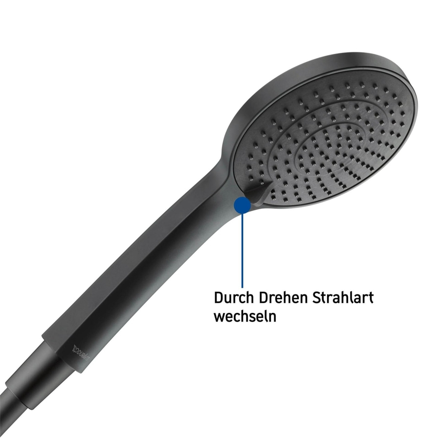 DURAVIT Handbrause 3jet 110 Duschbrause Duschkopf Regendusche Schwarz-Matt NEU