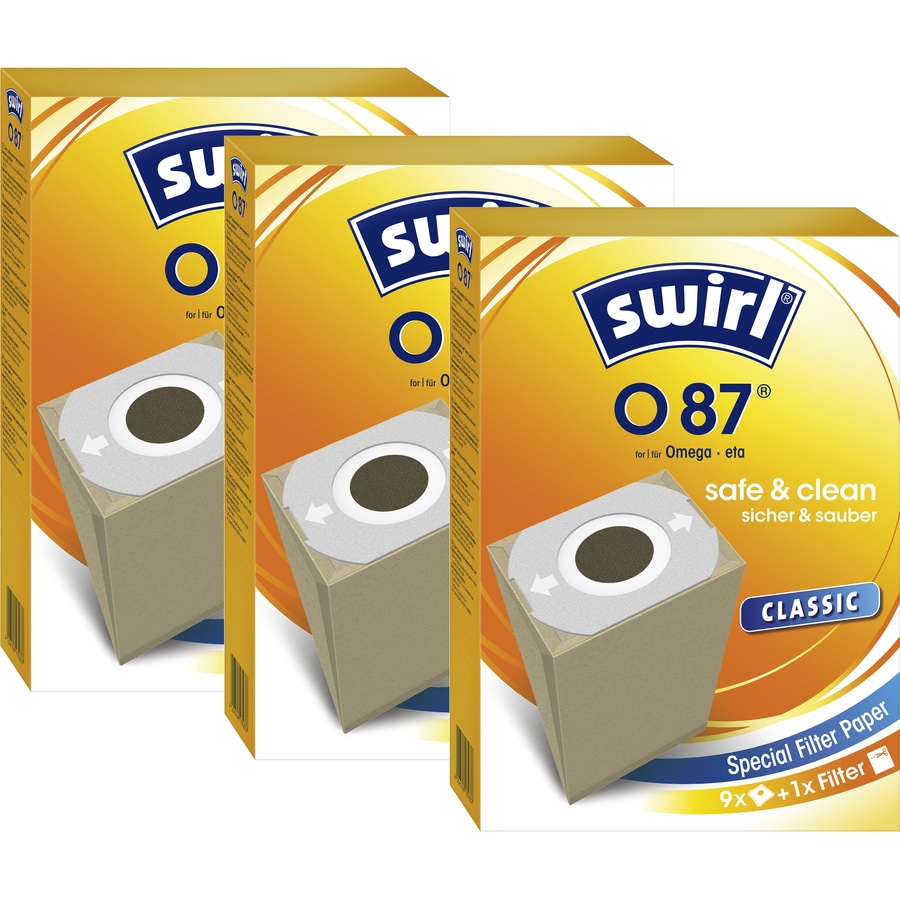 SWIRL Staubsaugerbeutel O 87 Omega Bomann 27 Beutel NEU