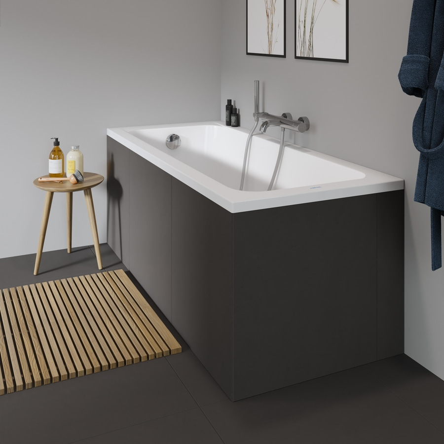 DURAVIT Badewanne D-Code 1600 x 700 mm Weiß Wanne mit Rückenschräge