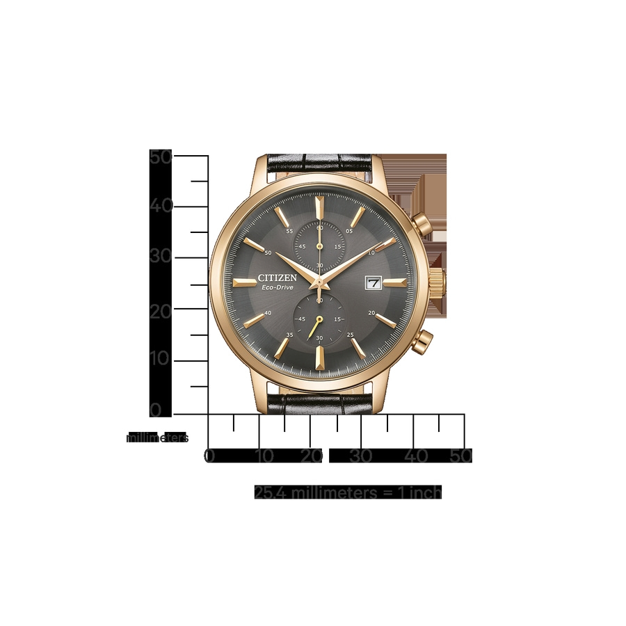 CITIZEN Herren Armbanduhr CA7067-11H Solar Eco-Drive Lederarmband 42mm B-Ware