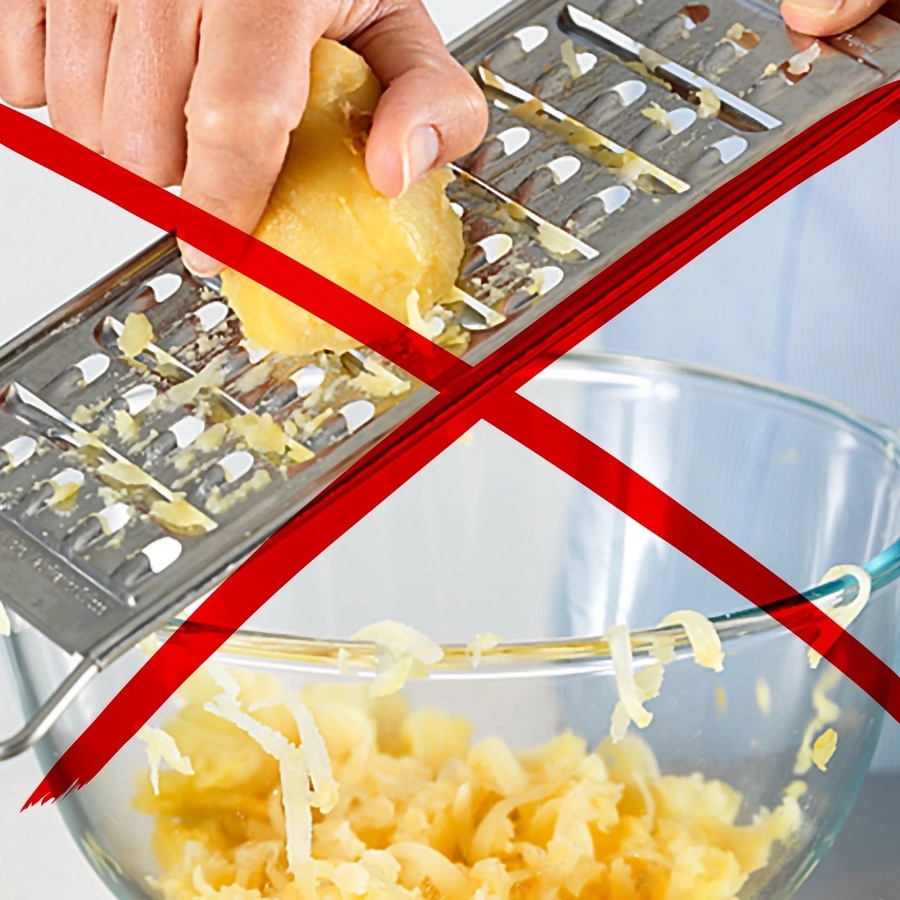 BETTY BOSSI Rösti Blitz aus Kunststoff Edelstahl Reibe für Kartoffeln Rot NEU