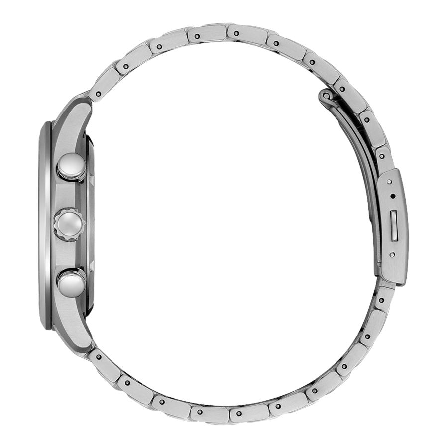 CITIZEN Herren Armbanduhr AT2530-85A Chronograph Eco-Drive Titan 43 mm B-Ware