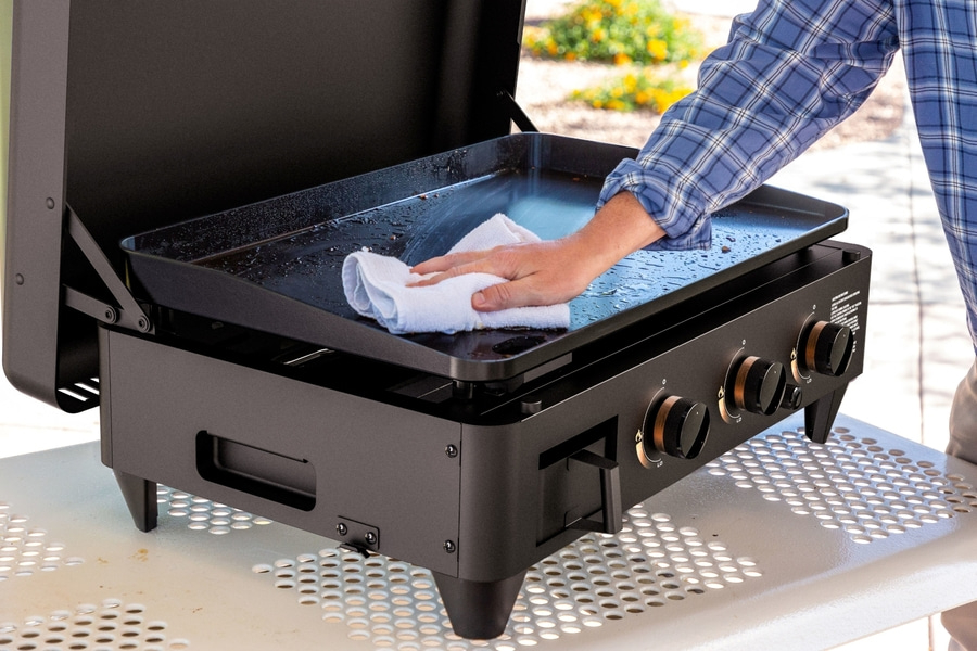 Pit Boss Gasgrill mit Grillwagen Sierra Onyx Plancha 3-Brenner BBQ Grill tragbar