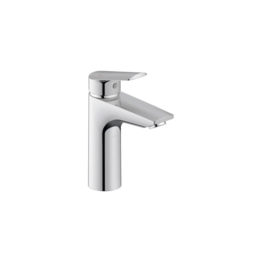 Chrom-Wasserhahn, modernes Design, glänzende Oberfläche, Badezimmerarmatur, Wasserhahn