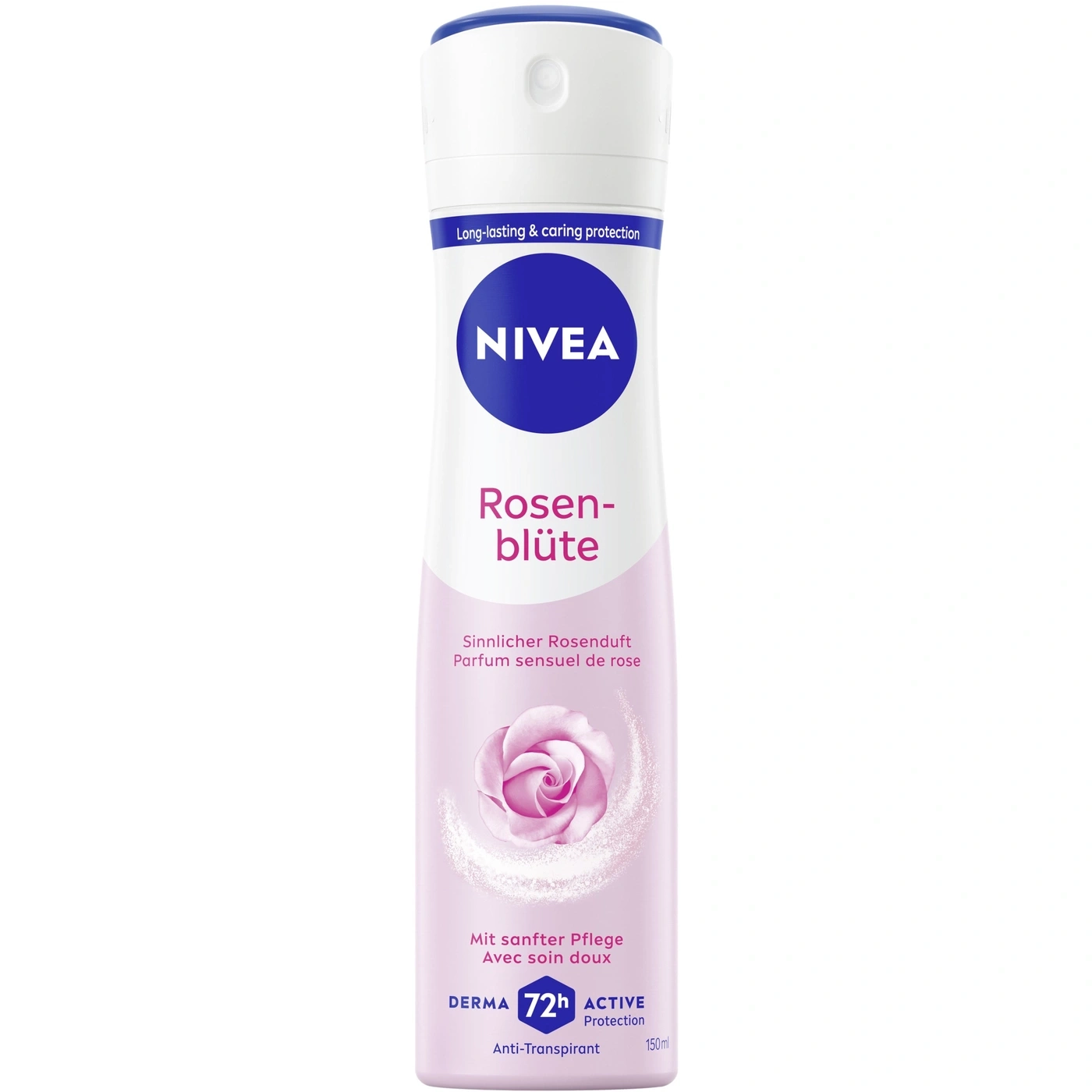 Nivea Deospray Rosenblüte mit sanfter Pflege und 72h Active Protection.